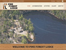 Tablet Screenshot of pineforestlodge.com